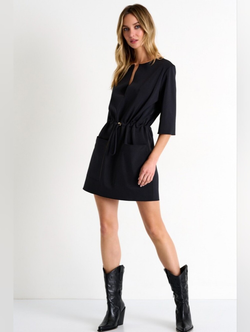 SHAN Caviar & Champagne Sporty Dress Black Made in Canada